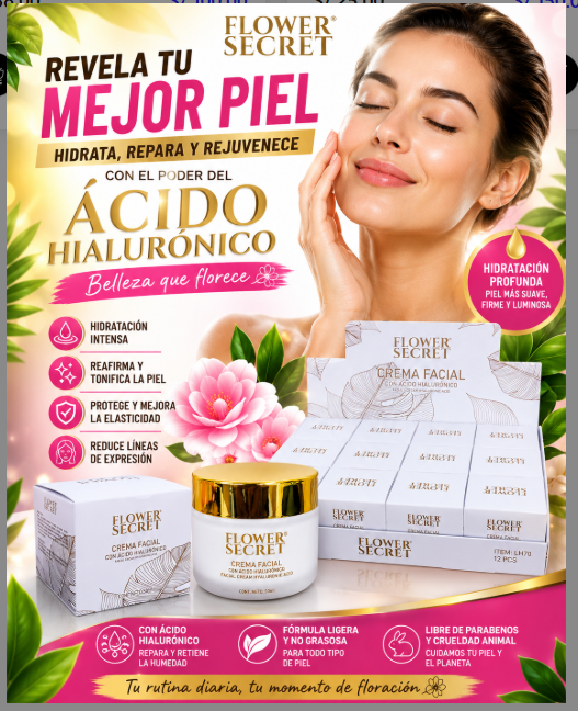 CREMA FACIAL CON ÁCIDO HIALURÓNICO MUJER DE 50ML