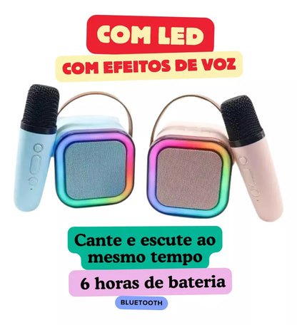 Parlante Karaoke Portatil Con Microfono Bluetooth