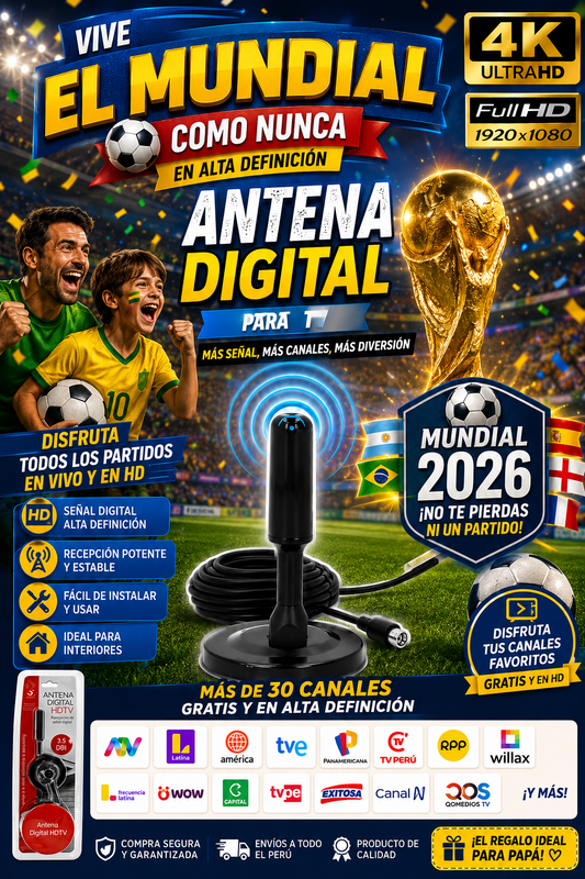 ANTENA DIGITAL TV HDTV INTERNA / EXTERNA
