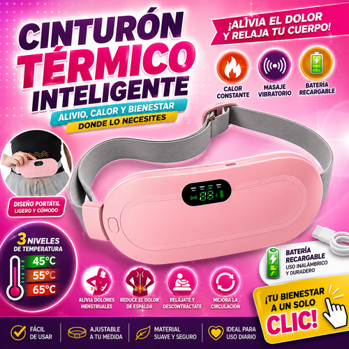 CINTURÓN TÉRMICO PARA CÓLICOS RECARGABLE