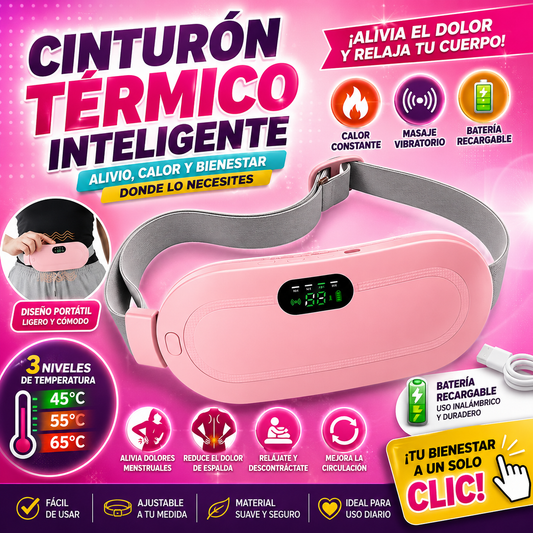 CINTURÓN TÉRMICO PARA CÓLICOS RECARGABLE
