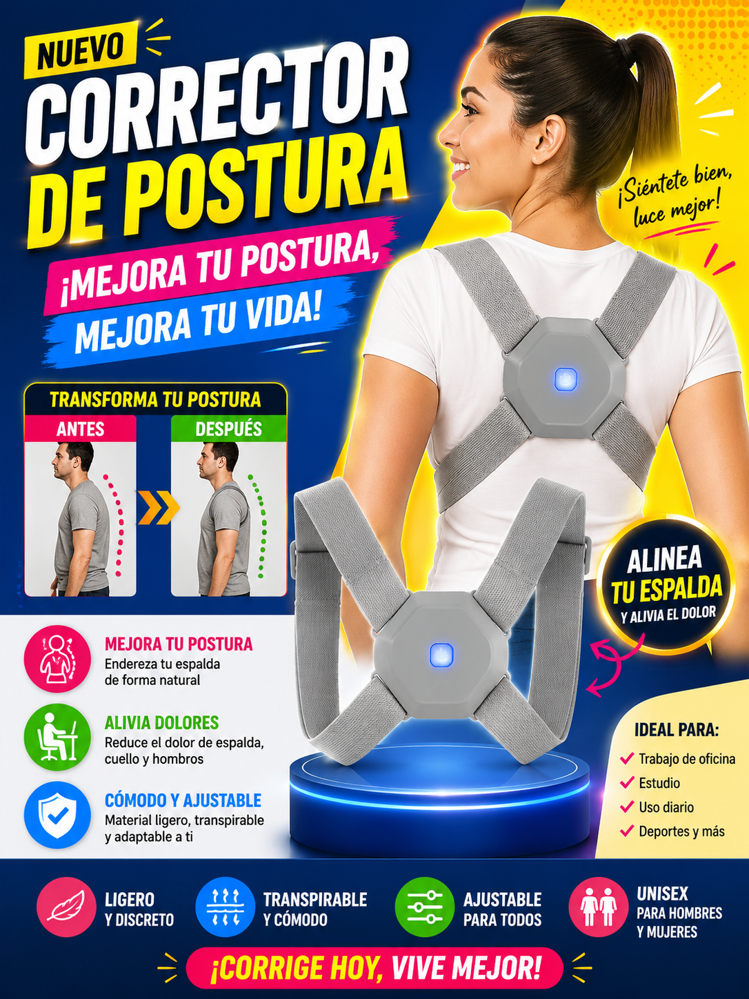 CORRECTOR DE POSTURA INTELIGENTE CON SENSOR
